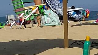 Candid on this little 18+ slut at the beach