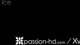 hime marie gets clothes ripped off for monster cock creampie drip from shaved pussy.