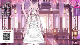 E-Girl Feels Ecstasy Squirting While Playing With Customizable Vtuber Model.