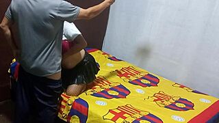 found my stepmom filming erotic stuff in my place then she begged me to finish her real homemade porn tape