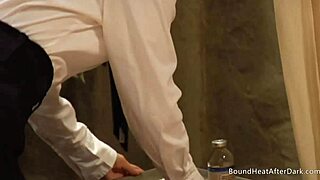 horny lesbian madame fingers tits ass bound slave to explosive orgasm under femdom punishment