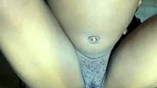 Intense uncut hardcore fucking of petite teen babe with big black cock in quick homemade session