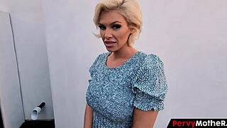 Pervymother classy step mother strips for stepson visual orgasm