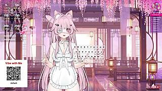 E-Girl Feels Ecstasy Squirting While Playing With Customizable Vtuber Model.