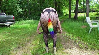 43yo fat housewife's gaping anus compilation with anal toys buttplug dripping