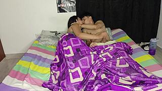 colombian teen jerks off to porn but stepmom joins the fun?? 🔥🍑