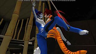 blue vixen gets used properly and lots in furry bdsm