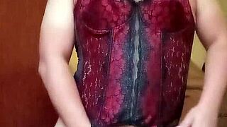 Shirley Dances Sexy in Red Black Corset