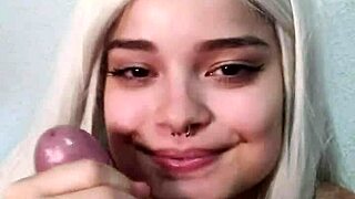 wellington loses control in intense blowjob and cums in witch's mouth