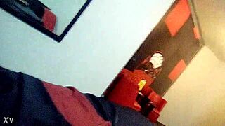 Con Una Morrita De 18 Frente Al Espejo En El Hotel