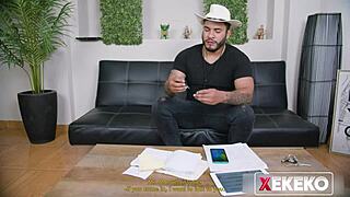 i can't believe this peruvian prostitute is getting fucked in her apartment for not paying rent by the landlord