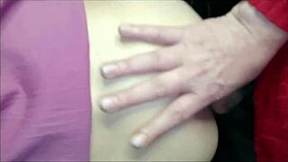 He pulls my hair and puts his cock in my anus a big-ass brunette latina with big natural tits anal