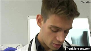 Shemale nurse gets asshole fucked in hospital