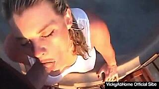 Vicky Vette Sucks and Fucks Rock-Hard Cock Outdoors!