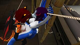 blue vixen gets used properly and lots in furry bdsm