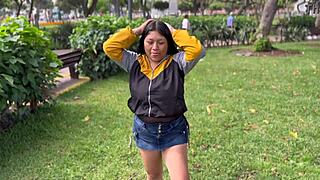 peruvian linda chata sneaks home for wild anal street fuck fest