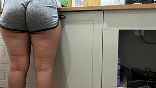 Hey, check out this stepdaughter caught washing dishes in the kitchen