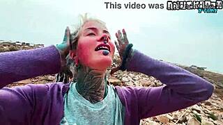 Public blowjob and big load of cum on face