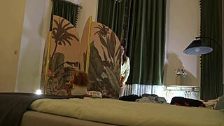 Brunette Babe's Sexy Lingerie Miniskirt Haul Teases Backstage