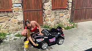 Lenushka Doll Squirts Hard In Car!