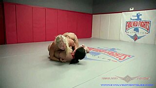 I feel the passion as busty London River dominates Charlotte Sartre in lesbian wrestling sex