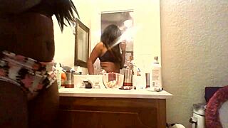 dancing in the bathroom to young 18+ thug