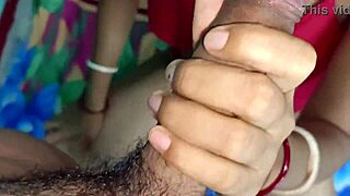 Desi bhabhi delivers hindi dirty talk with blowjob