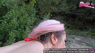 german teen gets picked up at mallorca beach for raw outdoor anal pounding