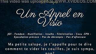french femdom joi visio call jerks your cock with dirty commands