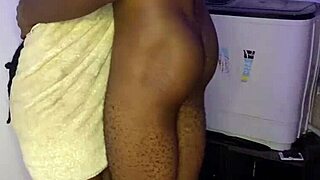 HOUSEGIRL BENDS OVER FOR MY MASSIVE COCK QUICKIE WHILE CHANGING HER TIGHT EBONY PUSSY GETS POUNDED HARD