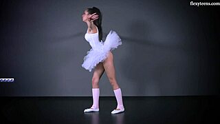 imagine big tits gymnast Petino stretching naked so flexible!