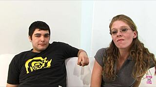 smoking brunette, watch her ride cock rough while bf stares in shock?