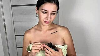 apartment owner fucks poor skinny tenant hard rough doggystyle missionary cum on face for rent