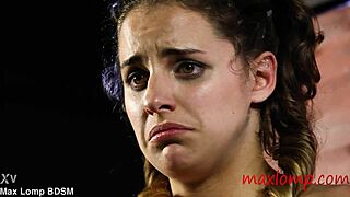 Petite Brunette Teen Babe Struggles As Kinky Submissive Slave In First BDSM Session