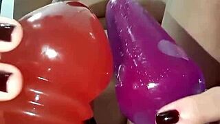 the slut tests new toy in her pussy before gaping deep loose asshole