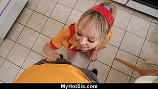 stepbrother tempts his sexy stepsis into porn riding him cowgirl in taboo pov