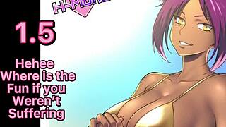 futa yoruichi mommy gives joi with cei and ruined orgasm, stroke to her hentai futanari commands 😈💦