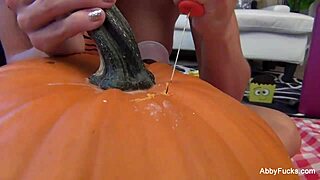 abigail mac strips boobs ass halloween solo tease!!