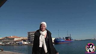 hot caro shows herself in public before intense outdoor session