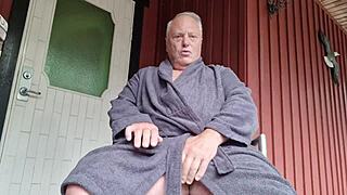 chris my smooth old man shaved outdoors loving it