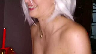 Sultry White Witch Stacy Cruz Seduces Black Demon Leo Santos with Deepthroat Blowjobs and Bent Over Doggystyle Halloween Cosplay Fun