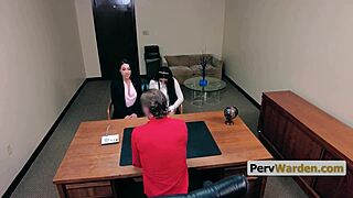 Shamed Vice Principal's Threesome With Latina Secretary