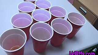 Teen sluts suck cocks and get fucked hard for messy facials at wild dorm party