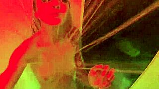 kendra cole slips into the steamy shower letting water cascade over her sexy skinny teen body as she teases every curve