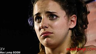 Petite Brunette Teen Babe Struggles As Kinky Submissive Slave In First BDSM Session