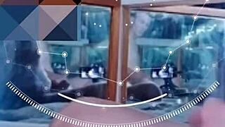 that flexible vr self suck during yoga workout drives me wild with desire