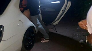 Dogging sluts swallow stranger cocks and cum in park gaping