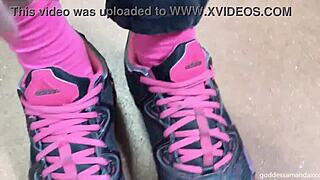 follow my sweaty socks and sneakers trail, you foot freak, as i tease you public style!