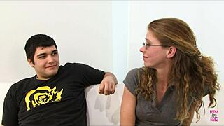 smoking brunette, watch her ride cock rough while bf stares in shock?