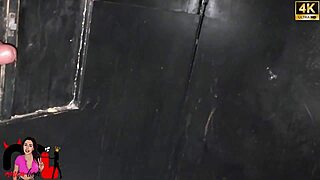 Horny housewife begs bbc bull to anal fuck her tight ass in swing cabin